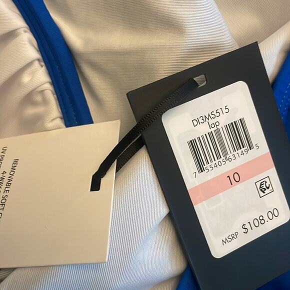 DKNY Blue One Piece Swimsuit Size 10 New - Picture 5 of 6